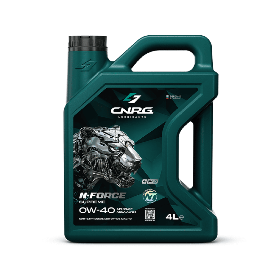 Масло моторное CNRG N-Force Supreme 0W-40 SN/CF, A3/B4 (кан. 4 л) (NEW)